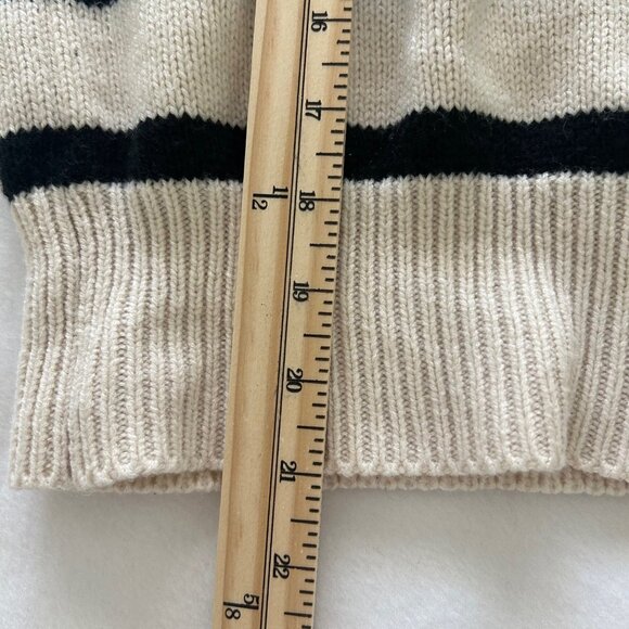 Elie Tahari Sweater Striped 1/4 Zip Pullover Coastal Nautical Preppy Classic - Picture 7 of 9